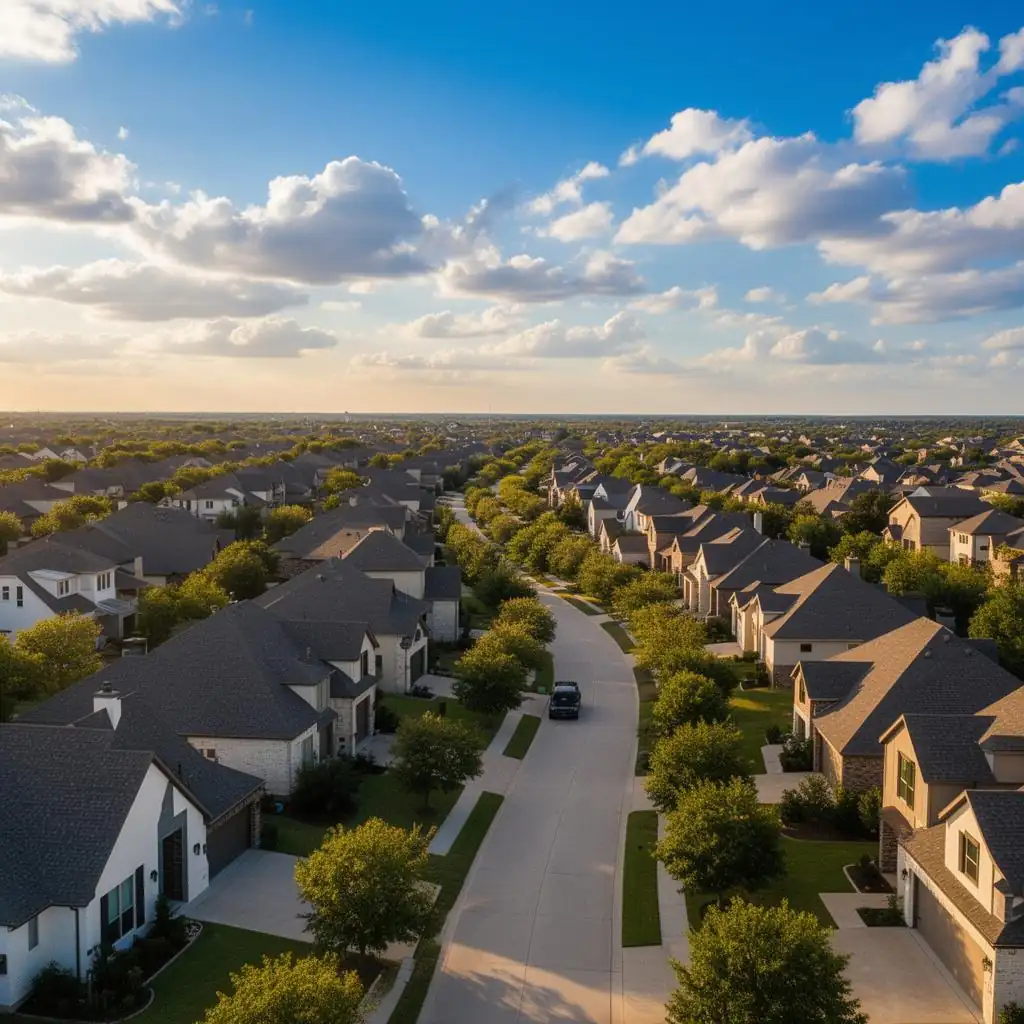 Beautiful Frisco Texas neighborhood